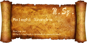 Meleghi Szandra névjegykártya